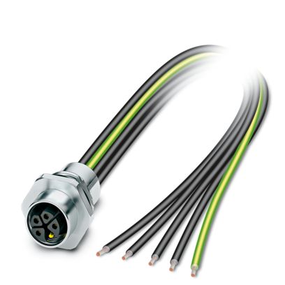 Phoenix Contact - Rundsteckverbinder, feldkonfektionierbar (Industriesteckverbinder) Gerätesteckverbinder SACC-E-M12FS#1327576 Vorderwand − 100 Stück