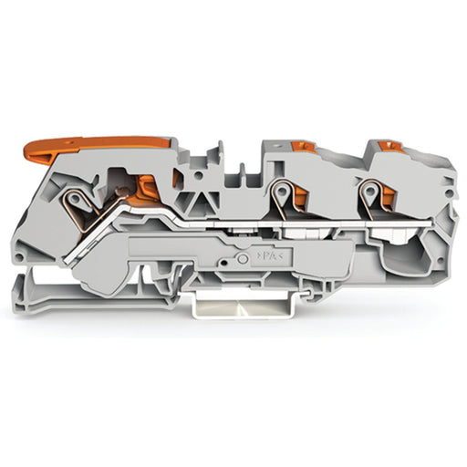 WAGO GmbH & Co. KG - Durchgangs-Reihenklemme 3-Leiter-Durchgangsklemme 2116-5301 16qmm, grau − 20 Stück