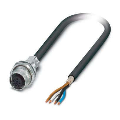 Phoenix Contact - Rundsteckverbinder, Einbau (mit Leitung) Gerätesteckverbinder SACCBP-FS-4C#1239246 Hinterwand
