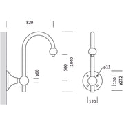Siteco - Mechanisches Zubehör/Ersatzteile für Leuchten Wandarm 5NY15601XW08 1armig DB702S