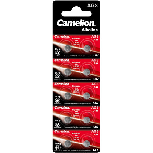Hückmann - Batterie Knopfzelle 1,5V AG3 141206(VE 10) 10er Streif Camelion