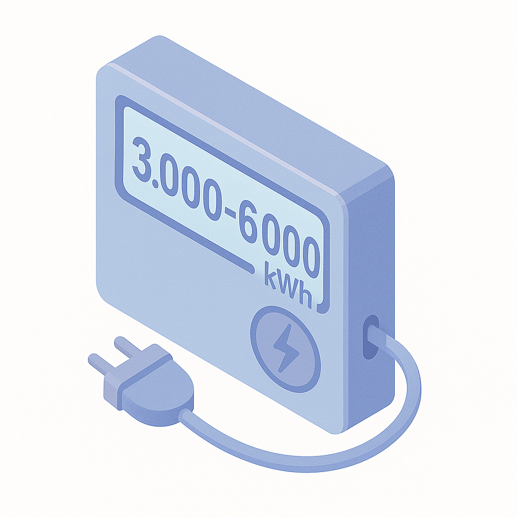 3.000 – 6.000 kWh