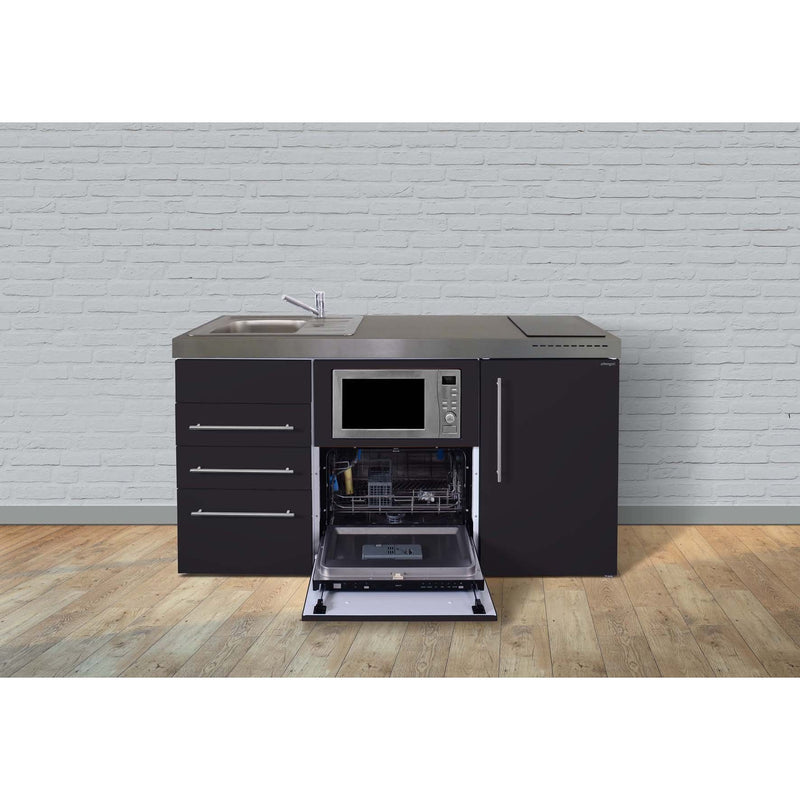 Stengel - Mini-Küche Miniküche Premiumline MPGSMS3SM160KSGKFlBr Schwarz matt