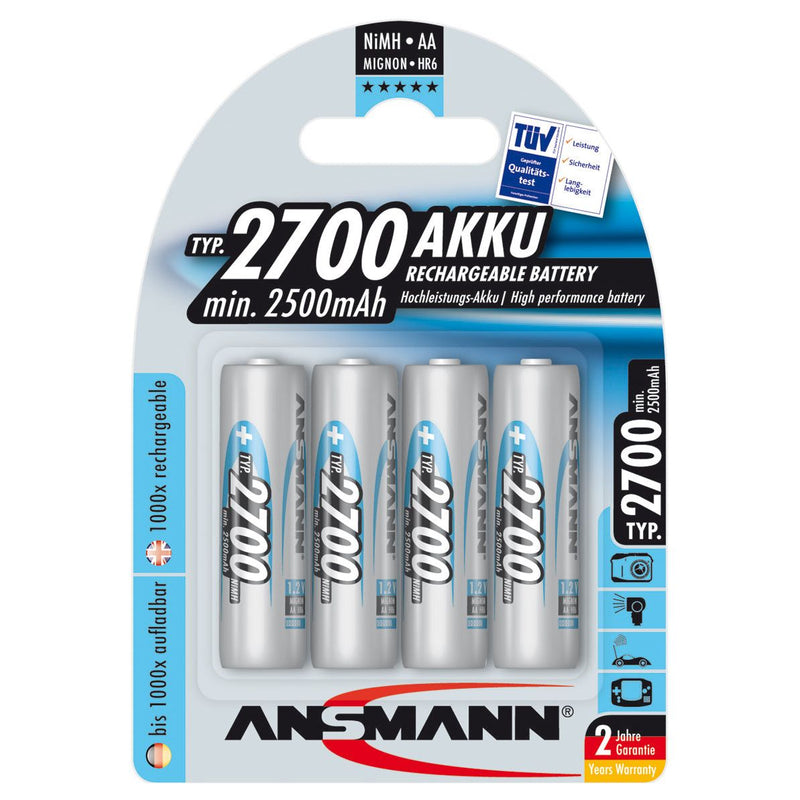 Hückmann - Akku 1,2V Mignon AA Ni-MH Mig Dig(VE 4) 2500mAh Bli4 Ansmann