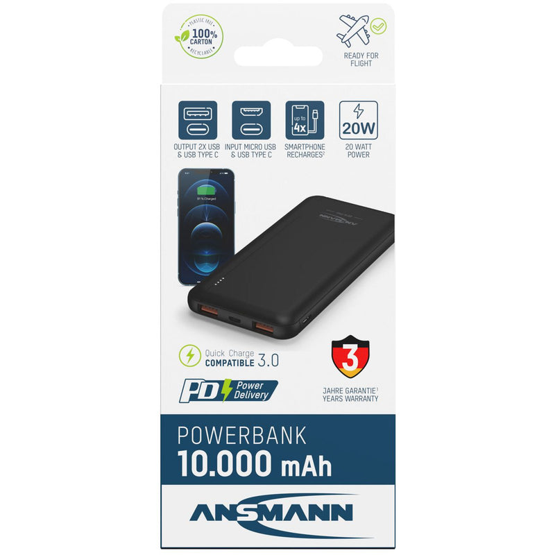 Hückmann - Akku Powerbank Pro 10.000mAh 147974 Ansmann