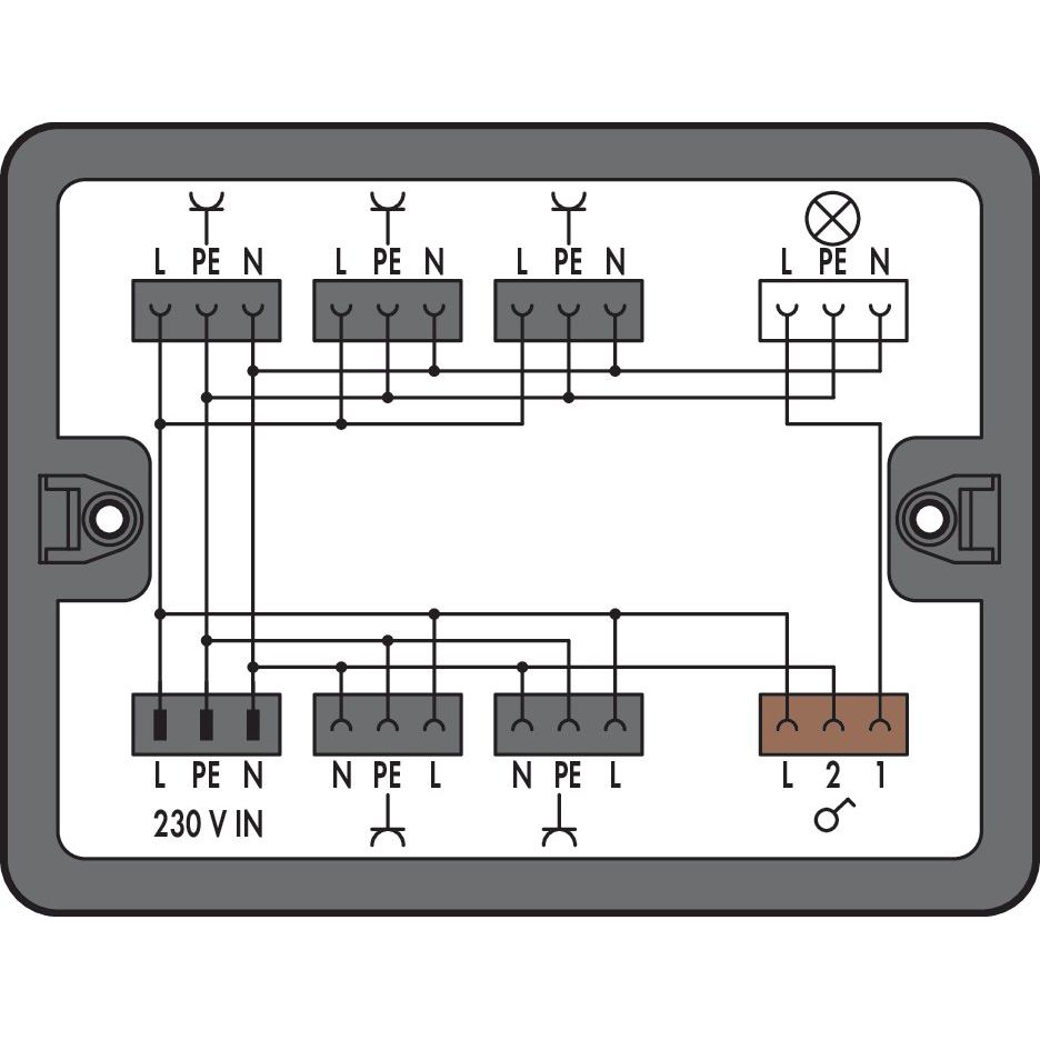 WAGO - Kompaktverteiler für steckbare Gebäudeinstallation Verteilerbox 899-631/478-000 1 Eingang, sw