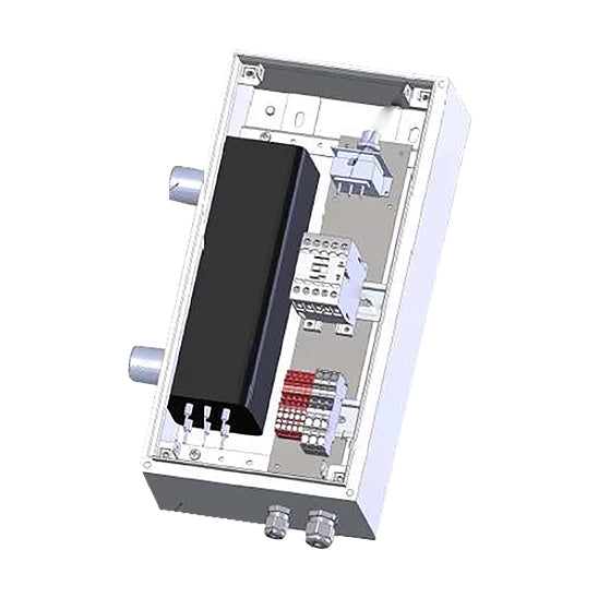 S-Klima - Elektroheizung 6 kW möglich. Zur Wandinstallation im Innenbereich vorgesehen. STS-EH-60-1