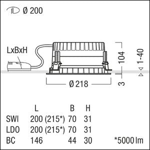 Zumtobel Group - Downlight/Strahler/Flutlicht LED - Downlight PANOS R  #62926876 840