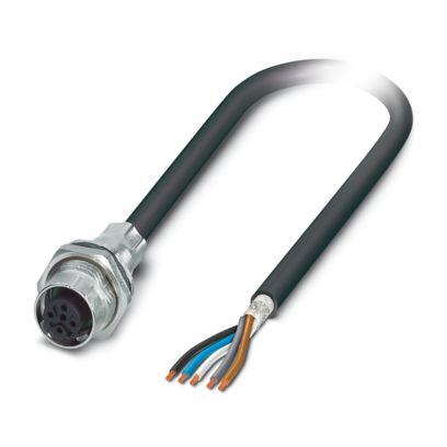 Phoenix Contact - Rundsteckverbinder, Einbau (mit Leitung) Gerätesteckverbinder SACCBP-FS-5C#1239248 Hinterwand