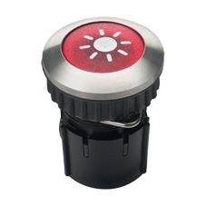 Grothe - Klingeldrücker Klingeltaster rund 14,6mm PROTACT 105 LED Knopf rot, Hülse V2A