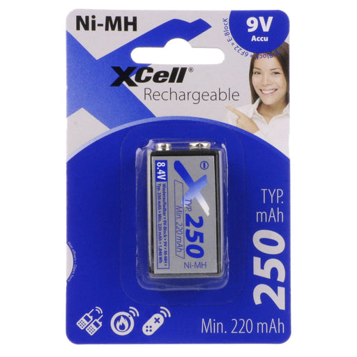 Hückmann - Akku 9V Block E X9V-250B 250mAh Bli1 XCell