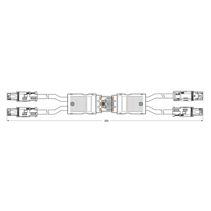 WAGO - Konfektionierte Leitung für steckbare Gebäudeinstallation konfektionierte Y-Leitung 774-5001/101-000 Eca,Kod. A,sw