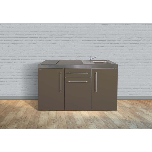 Stengel - Mini-Küche Miniküche Premiumline MPMM160KSIKFliBre2Sn Mokka metallic