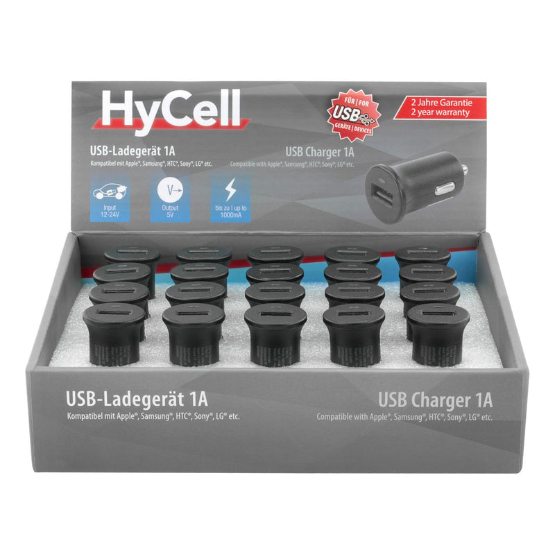 Hückmann - Universal-Ladegerät KFZ-Ladegerät 12V/24V 143841 HyCell 20er Display − 20 Stück