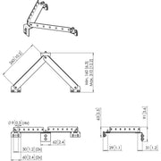 Vogels - Halterung für Audio-/Videosysteme Curved Wandhalter Basisset PFA9144 sw Barco UniSee,kurz