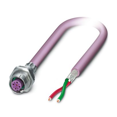 Phoenix Contact - Rundsteckverbinder, Einbau (mit Leitung) Gerätesteckverbinder SACCBP-M12FS#1239931 Hinterwand