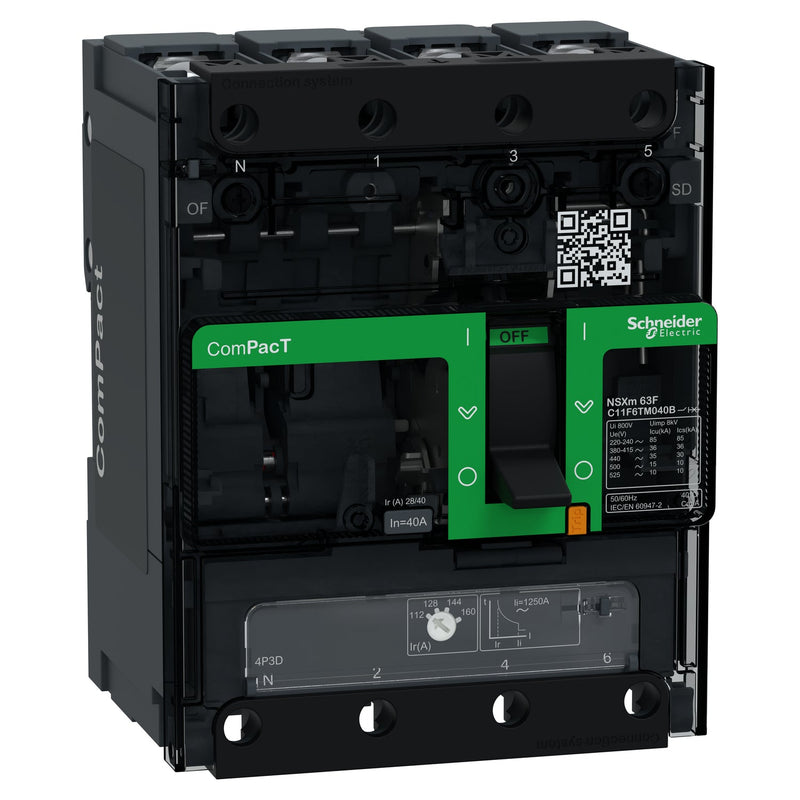 Schneider Electric - Leistungsschalter für Trafo-, Generator- und Anlagenschutz Kompaktleistungsschalter C11F6TM040B ComPacT NSXm 40A TM4