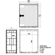 GSAB Elektrotechnik - Gehäuse/Schaltschrank (leer) Normkabelverteilerschrank 1S1000-470MDS HxBxT:1020x805x470