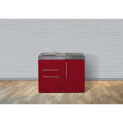 Stengel - Mini-Küche Miniküche Premiumline MPBR110SGKFreBliS Bordeauxrot