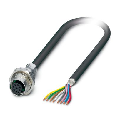 Phoenix Contact - Rundsteckverbinder, feldkonfektionierbar (Industriesteckverbinder) Gerätesteckverbinder SACCBP-FS-8C#1239250 Hinterwand