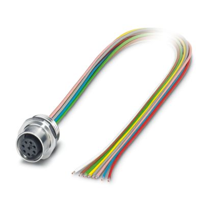 Phoenix Contact - Rundsteckverbinder, feldkonfektionierbar (Industriesteckverbinder) Gerätesteckverbinder SACC-E-M12FS#1239858 Vorderwand