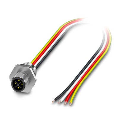 Phoenix Contact - Rundsteckverbinder, feldkonfektionierbar (Industriesteckverbinder) Gerätesteckverbinder SACC-E-M12MS#1329914 Vorderwand