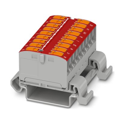 Phoenix Contact - Durchgangs-Reihenklemme Verteilerblock PTVFIX 18X2,#1019539 − 20 Stück
