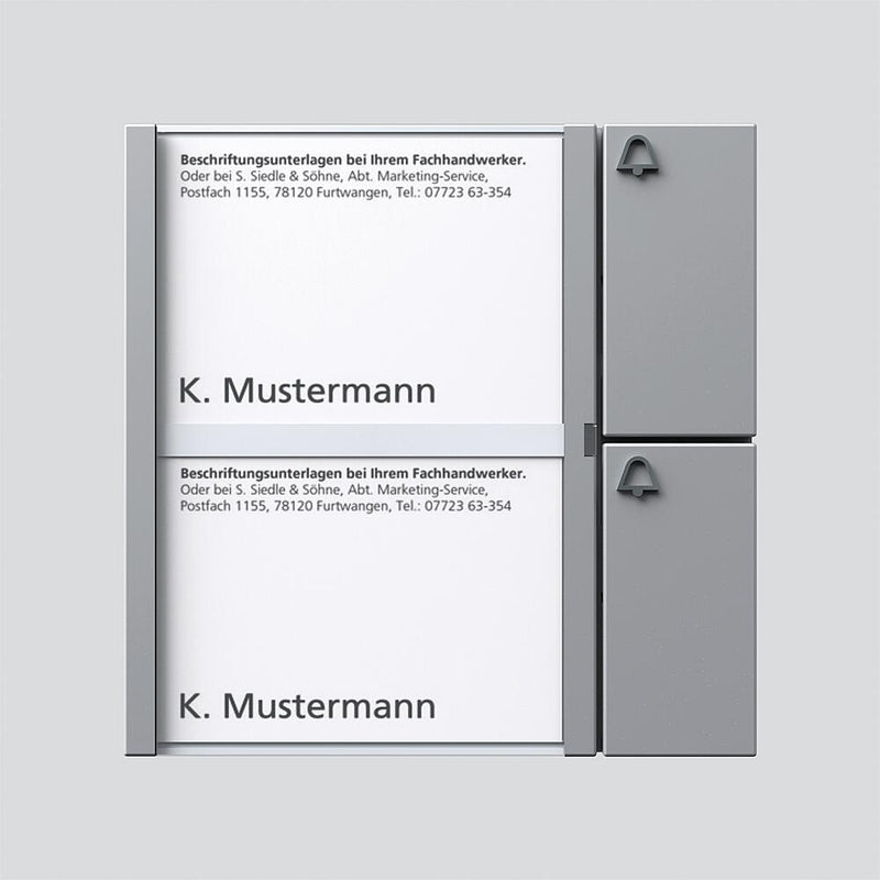 Siedle&Söhne - Funktionsmodul für Türkommunikation Tasten-Modul TM 612-2 SM si/met