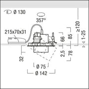 Zumtobel Group - Downlight/Strahler/Flutlicht LED-Einbaustrahler V2-R S1200 #60716720 927-65