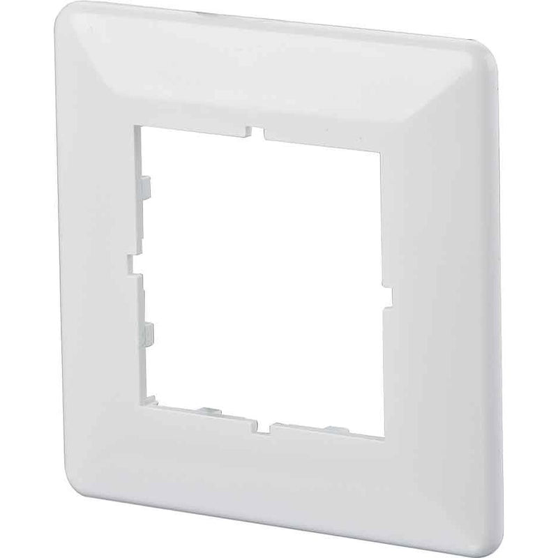 Metz Connect - Abdeckrahmen für Schaltermaterial Sockelleistenkanal Abdeckplatte 1fach 816718-0102-I rws 80x80
