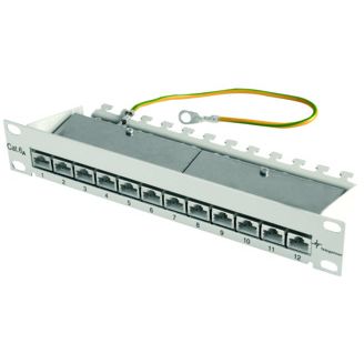 Telegärtner - Patchpanel Kupfer Mini PatchPanel Cat.6A 100007002 MPP12-HS K − 1 Stück