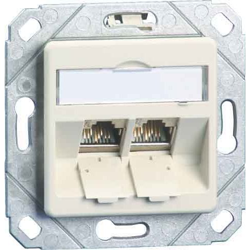 Metz Connect - Kommunikationsanschlussdose Kupfer Anschlussdose C6Amodul Upk TN C6Amod-2UPk-270rw 2Port 270 Upk,rws − 1 Stück