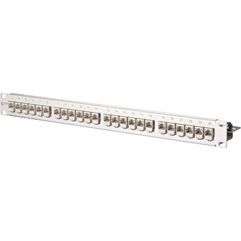 Metz Connect - Patchpanel Kupfer Patchfeld C6Amodul 24Port TN C6Amod-MP24-Edst 1HE Edst bestückt − 1 Stück