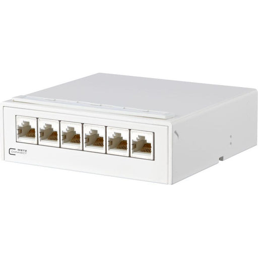 Metz Connect - Patchpanel Kupfer AP-Verteiler 6Port C6A TN EDATC6A-6AP-rws 6xRJ45, rws − 1 Stück