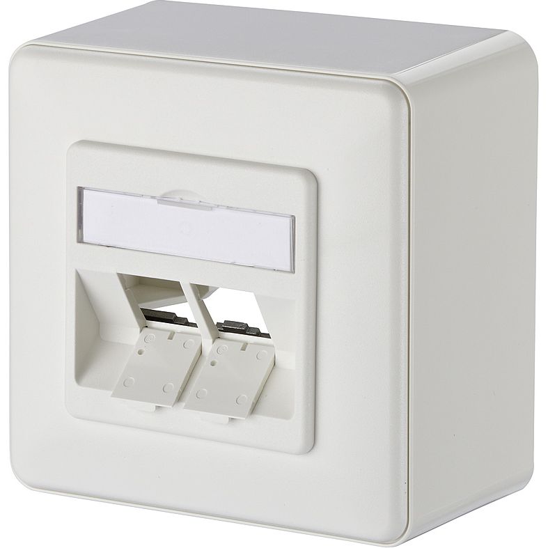 Metz Connect - Kommunikationsanschlussdose Kupfer Anschlussdose leer 130B10D20002-E AP 2x rws 43mm − 10 Stück