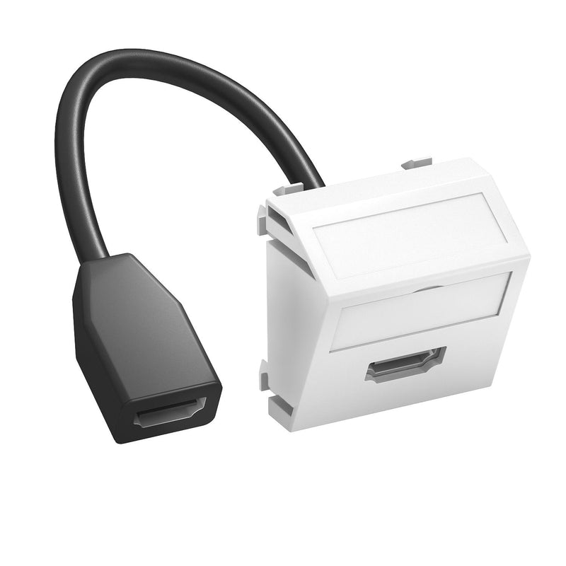 OBO Bettermann - Einsatz/Abdeckung für Kommunikationstechnik Multimediaträger HDMI MTS-HD F RW1 45x45mm rws − 1 Stück