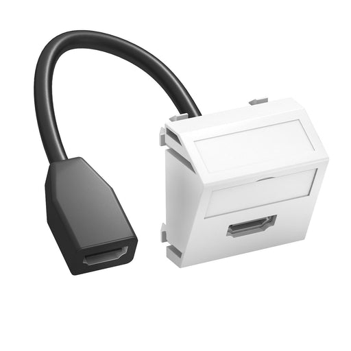 OBO Bettermann - Einsatz/Abdeckung für Kommunikationstechnik Multimediaträger HDMI MTS-HD F RW1 45x45mm rws − 1 Stück