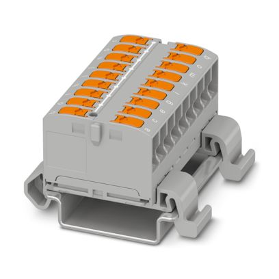 Phoenix Contact - Durchgangs-Reihenklemme Verteilerblock PTVFIX 18X2,#1019537 − 20 Stück