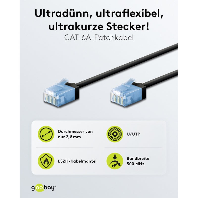 Goobay - Patchkabel Kupfer Patchkabel U/UTP Cat6 74238 Ultraflexibel,slim,s
