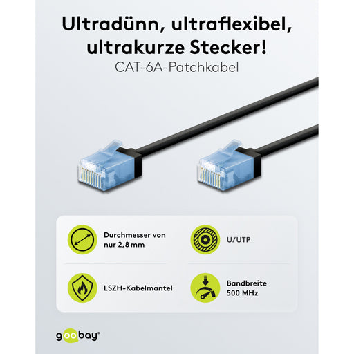 Goobay - Patchkabel Kupfer Patchkabel U/UTP Cat6 74238 Ultraflexibel,slim,s