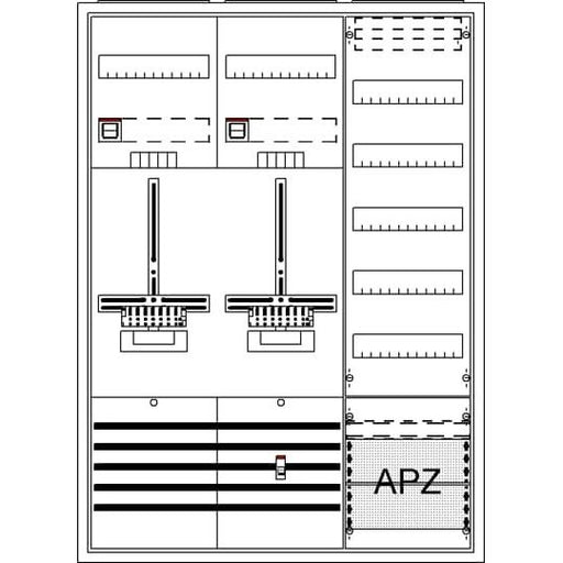 Striebel&John - Zähler-Komplettschrank Komplettschrank DA37QG AP3Pkt.A372Z1V5A2