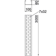 OBO Bettermann - Kabelrinne BKRS F 610 FS 60x100x3000 − 3 Meter