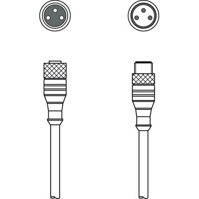 Leuze - Konfektioniertes Sensor-Aktor-Kabel Verbindungsleitung KDS U-M8-3A#50130898