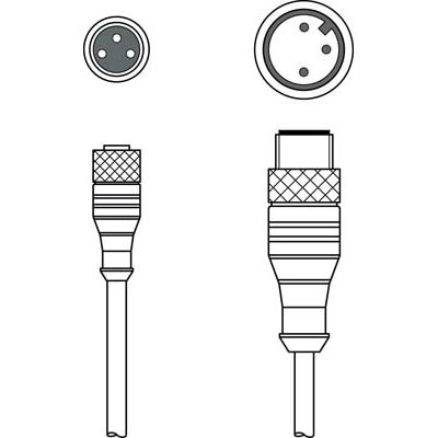 Leuze - Konfektioniertes Sensor-Aktor-Kabel Verbindungsleitung KDS U-M8-3A#50136448