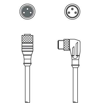 Leuze - Konfektioniertes Sensor-Aktor-Kabel Verbindungsleitung KDS U-M8-3A#50146274