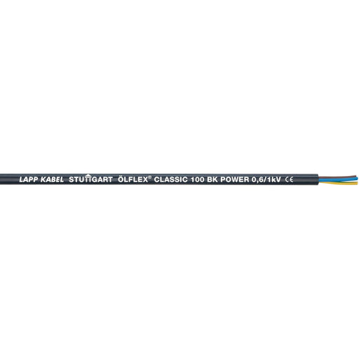 Lapp Kabel&Leitung - Energiekabel >= 1 kV, für ortsveränderlichen Einsatz ÖLFLEX CLASSIC 100 BK 1120474/500 0,6/1 KV 4G4 − 500 Meter