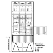 GSAB Elektrotechnik - Zähler-Komplettschrank Zähleranschlusssäule 43.88.1P41ez 4 Zähler nach TAB