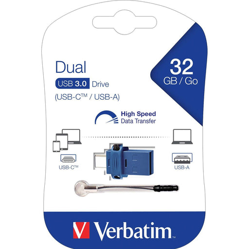 Verbatim - Speichermedium digital USB-Stick 32GB 3.0 49966 Typ A/C, Dual Drive