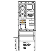 GSAB Elektrotechnik - Zähler-Komplettschrank Wandlermessung 22.W400.001Gr1 400A incl. Sockel