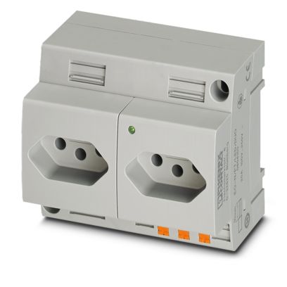 Phoenix Contact - Steckdose Reiheneinbau Doppelsteckdose EO-N/PT/LED/DUO − 2 Stück